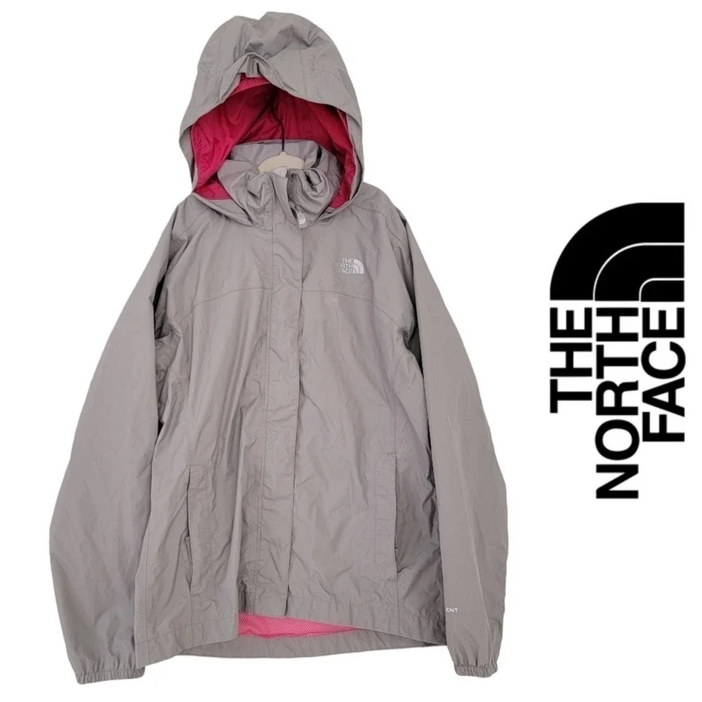 THE NORTH FACE Pink & Gray Dryvent Girls Jacket- Size M ( 10/12)